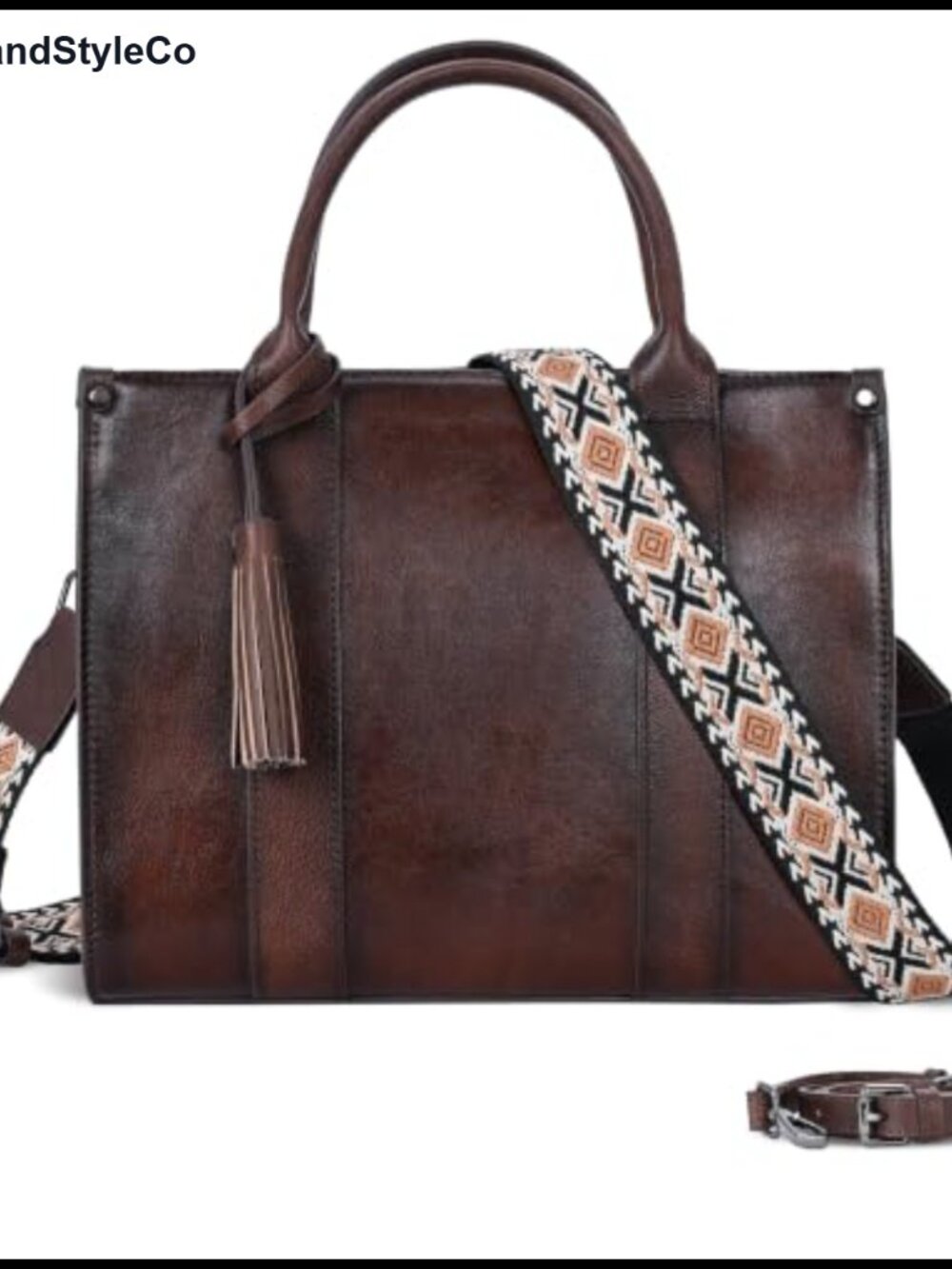 Genuine Leather Tote Bag Women Purse Satchel Shoulder Work Bag